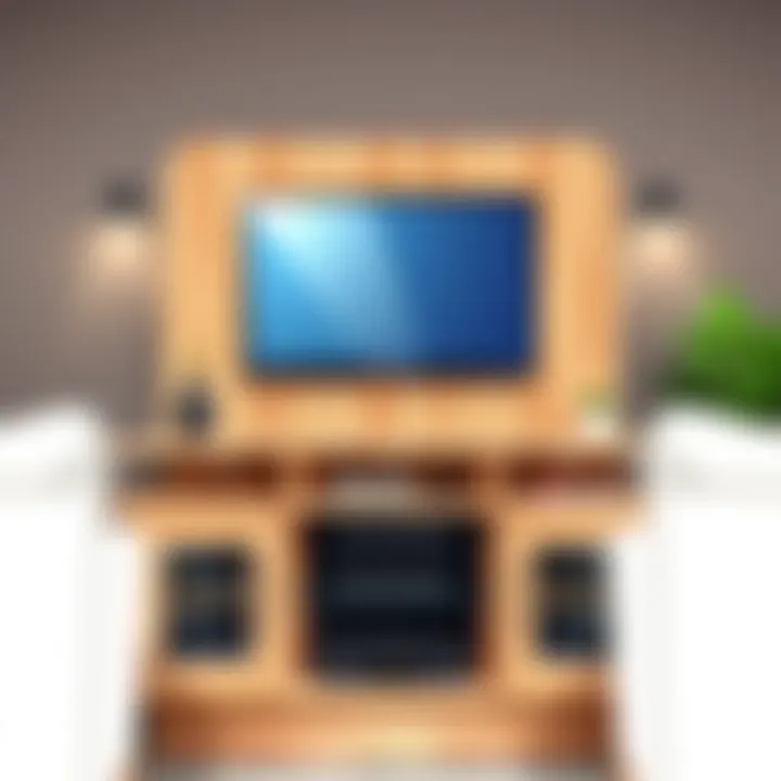 Minimalist TV unit design showcasing elegant lines and functionality