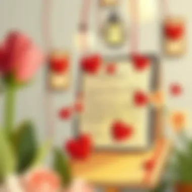 Heartfelt Love Letter Display A heartfelt love letter displayed artistically