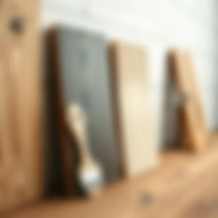 Comparison of paint applications on wood