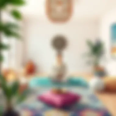 Meditative space with calming elements