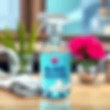 Innovative glass cleaning solution in a clear container.