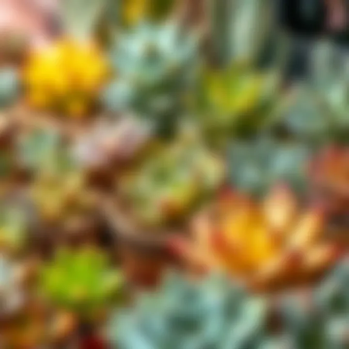An assortment of healthy succulents showcasing thriving conditions and care techniques.
