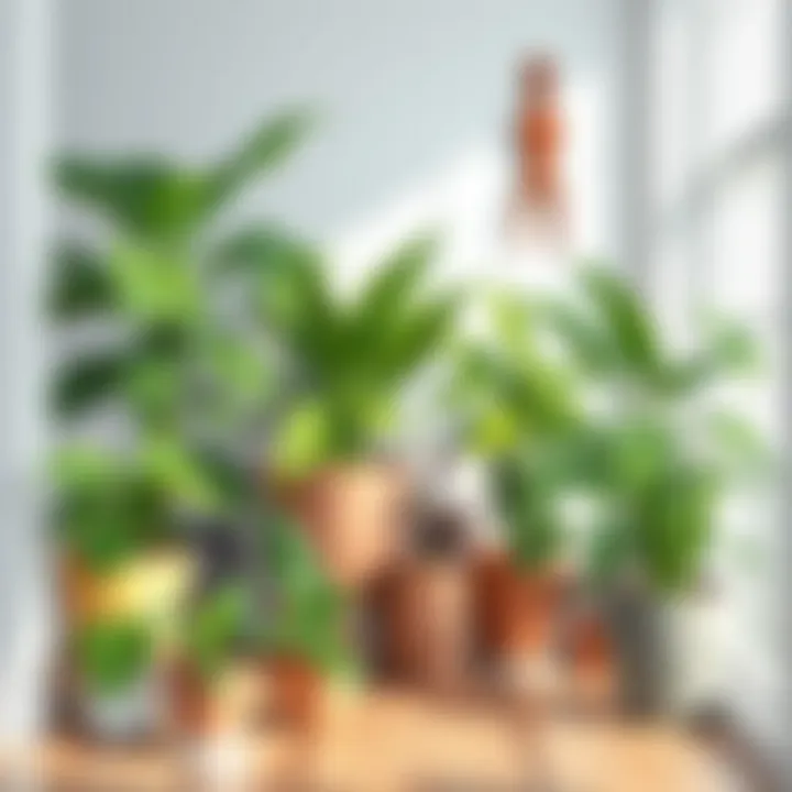 A collection of shade-loving plants in a serene indoor setting