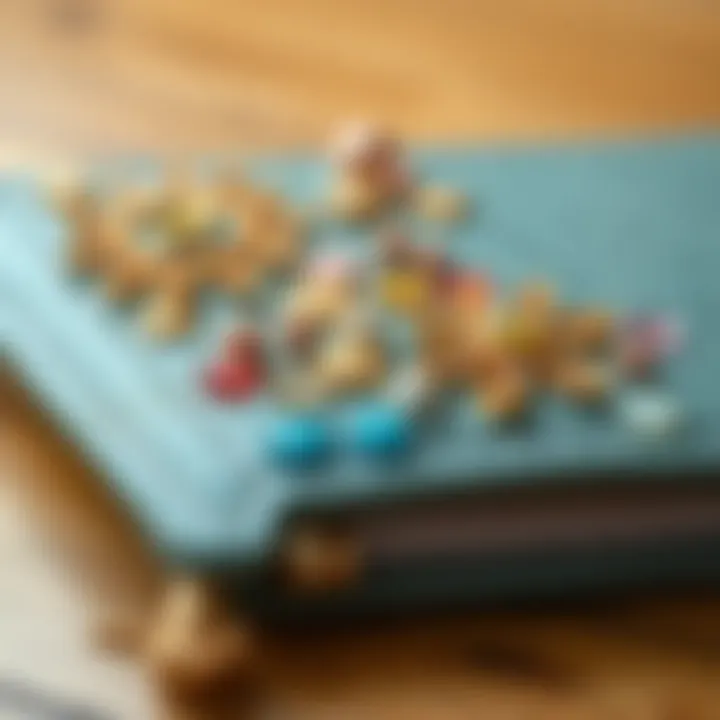 Creative embellishments on a handmade project