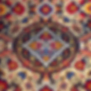 Intricate patterns created with fabric designs