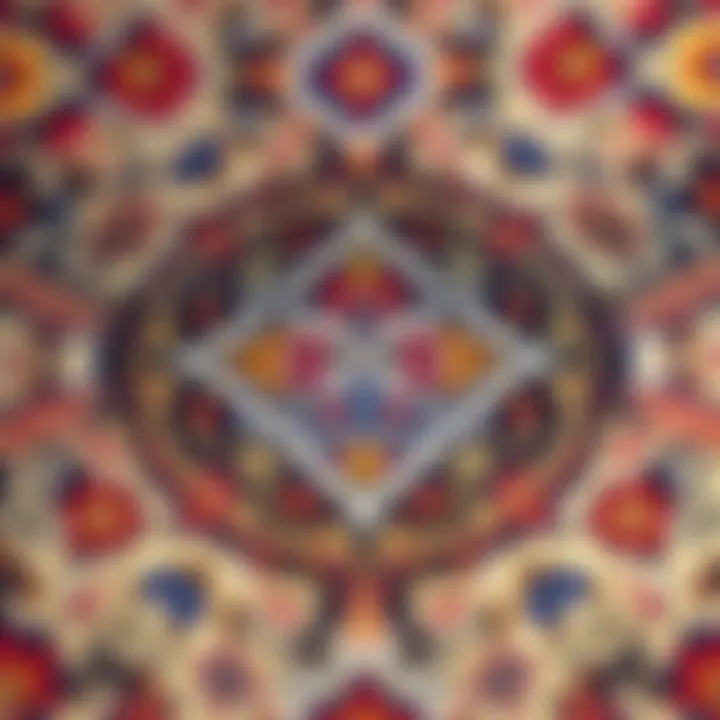 Intricate patterns created with fabric designs