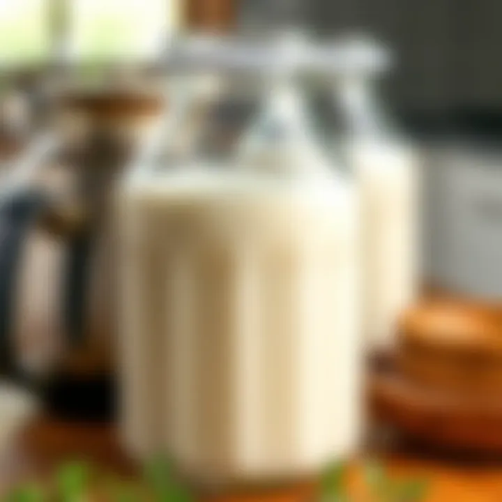 A close up of high-quality milk ready for fermentation