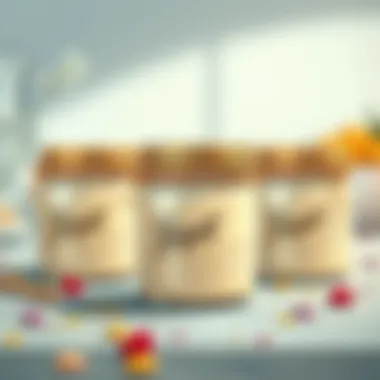 An elegant setup of homemade yogurt jars showcasing creativity