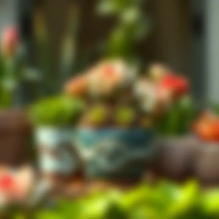 Creative pot designs for succulent plant cultivation