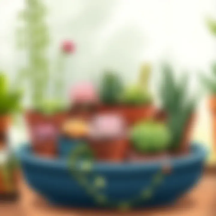 A well-organized indoor garden featuring succulent pots