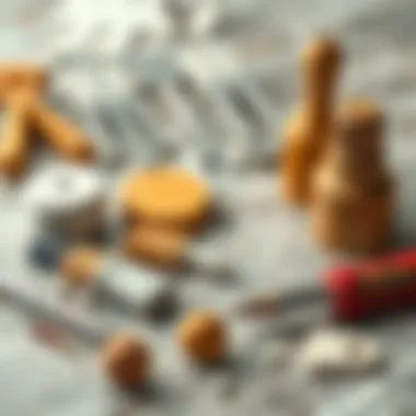 Tools and materials for marble painting