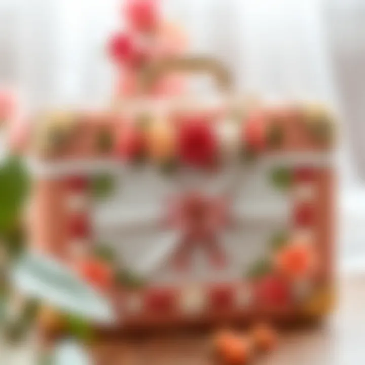 Creative embellishments on a bridal suitcase displaying unique style