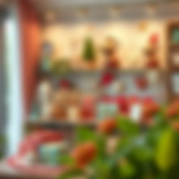 Artistic display of personalized home gifts