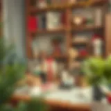 Creative home gift ideas displayed on a table