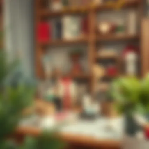 Creative home gift ideas displayed on a table