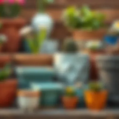 A selection of new pots in various styles and sizes