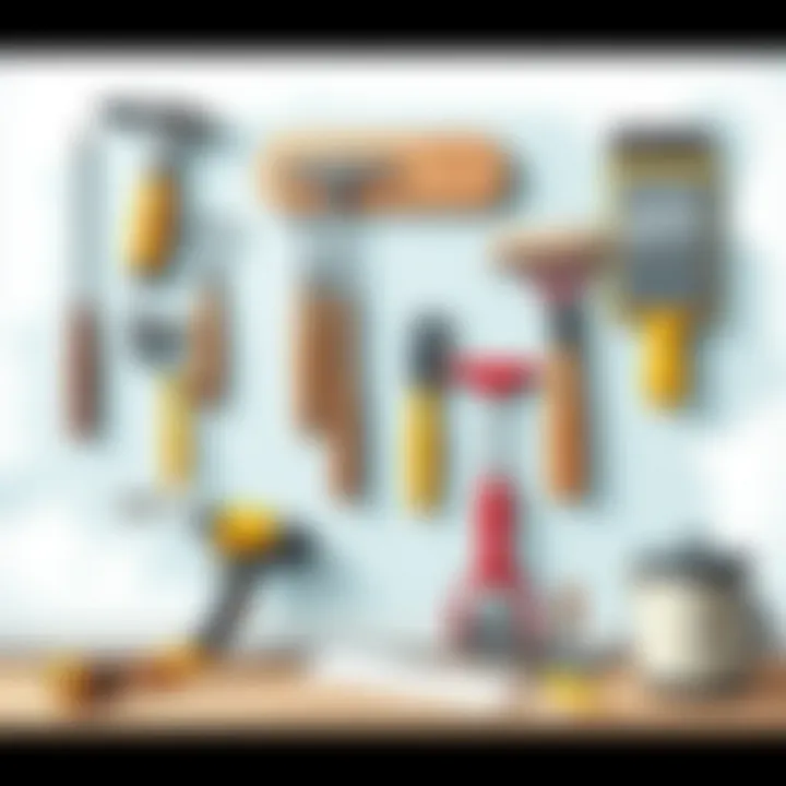 Various wall paint removal tools