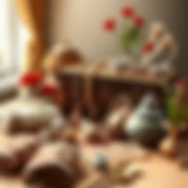 Elegance of Traditional Trousseau Traditional wedding trousseau items beautifully arranged