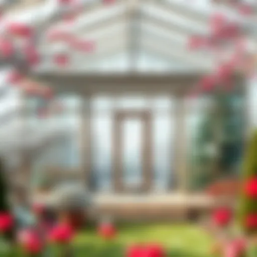 Elegant winter garden design with glass roofing