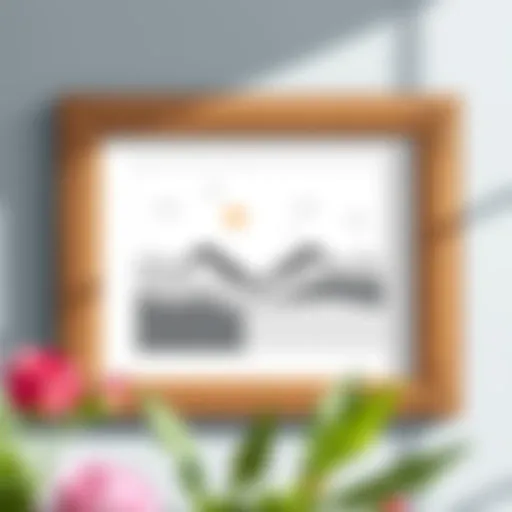 Elegant wooden wall frame displaying artwork