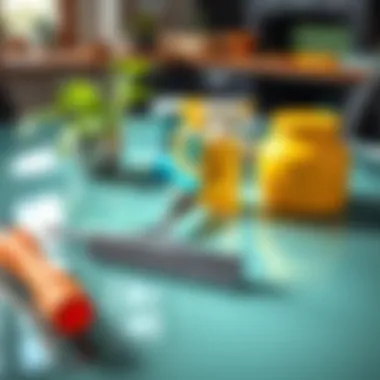 Maintenance tools for glass-covered dining table