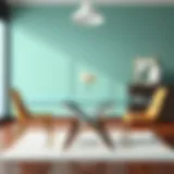 Elegant dining table with glass top showcasing modern design