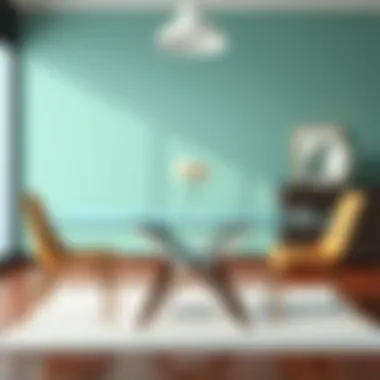 Elegant dining table with glass top showcasing modern design